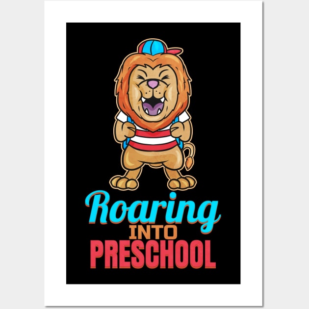 The mighty lion is roaring into preschool Wall Art by SinBle